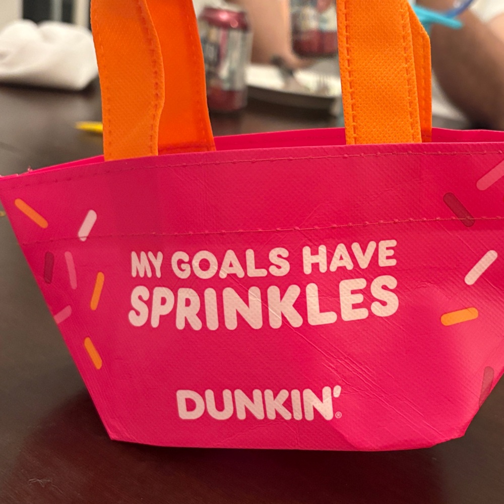 Dunkin' Pink and Orange Storage Tote